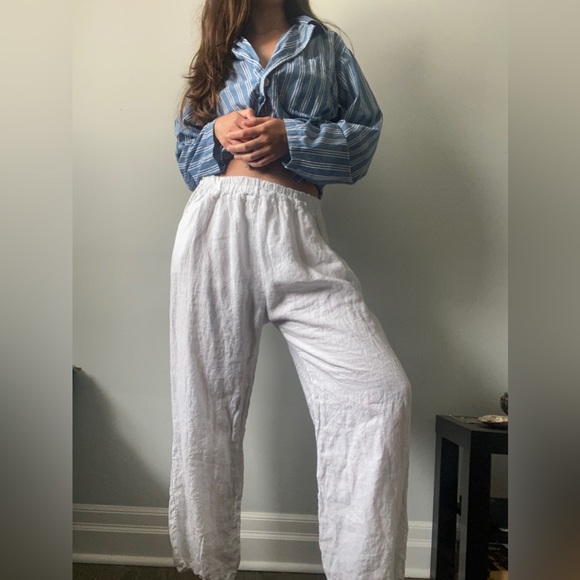 White linen pants - Picture 2 of 8